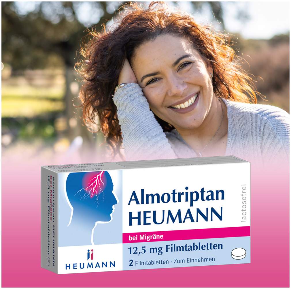 Almotriptan Heumann bei Migräne 12,5 mg 2 Filmtabletten