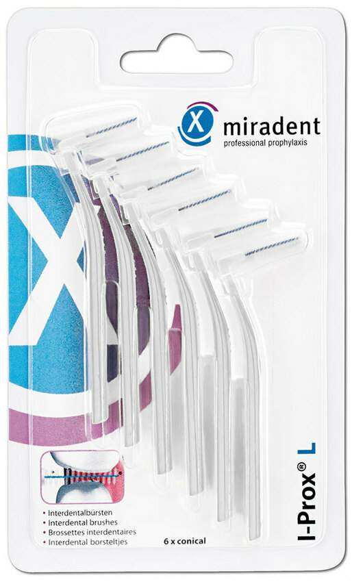 Miradent I-Prox L 6 X 0.6 mm Weiss Interdentalbürste