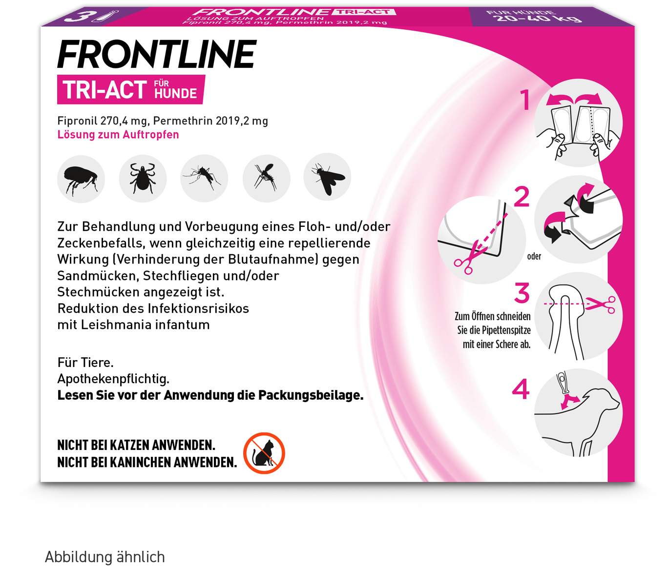 Frontline TRI-ACT Hund 20-40 kg 3 Pipetten