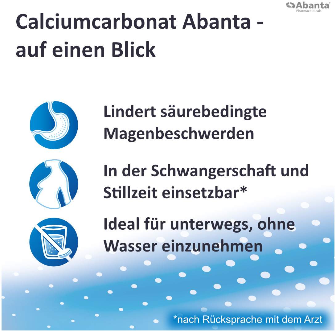 Calciumcarbonat Abanta 500 mg  200 Kautabletten