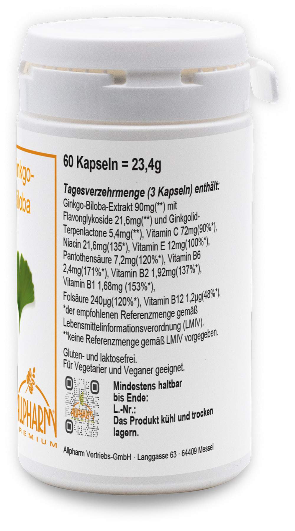 Ginkgo Biloba 60 Kapseln