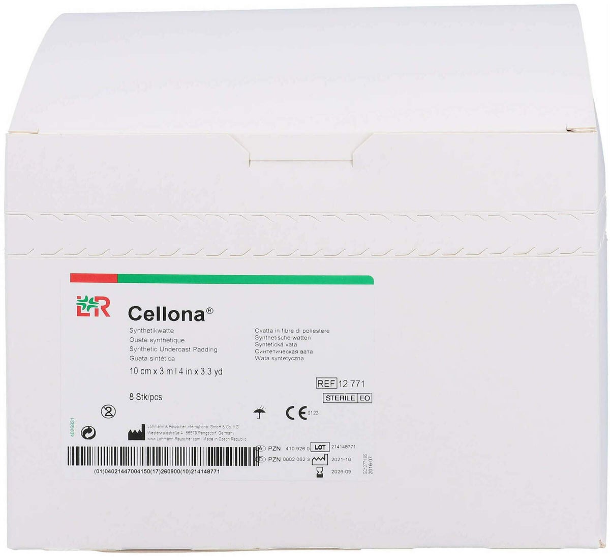 Cellona Synthetikwatte Steril 10 cm X 3 M 8 Stück