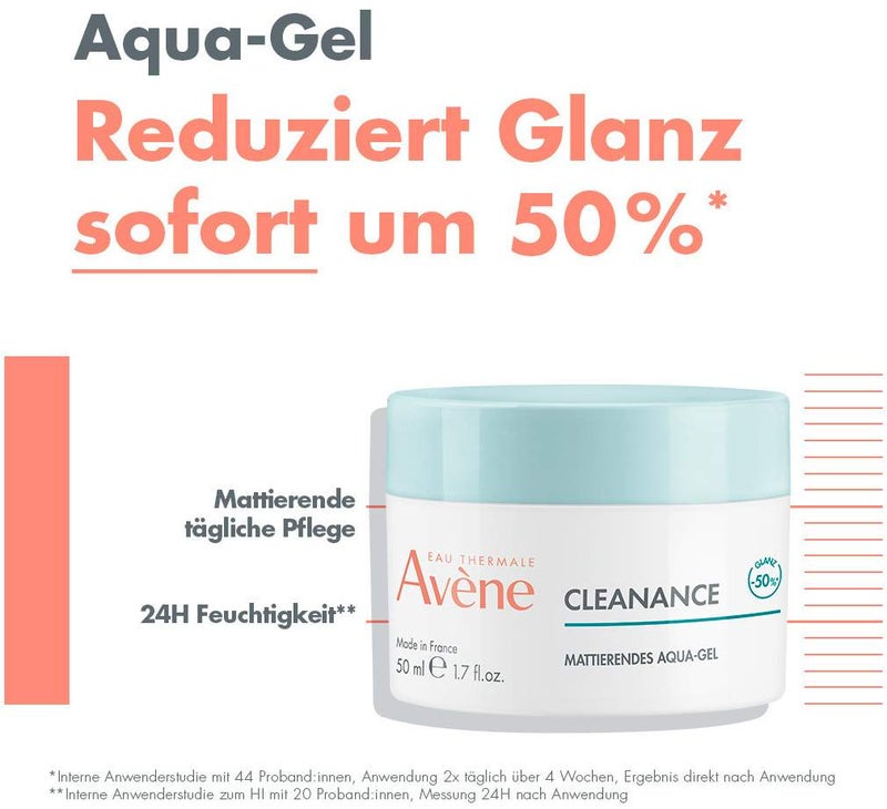 Avene Cleanance mattierendes Aqua-Gel für unreine Haut 50 ml
