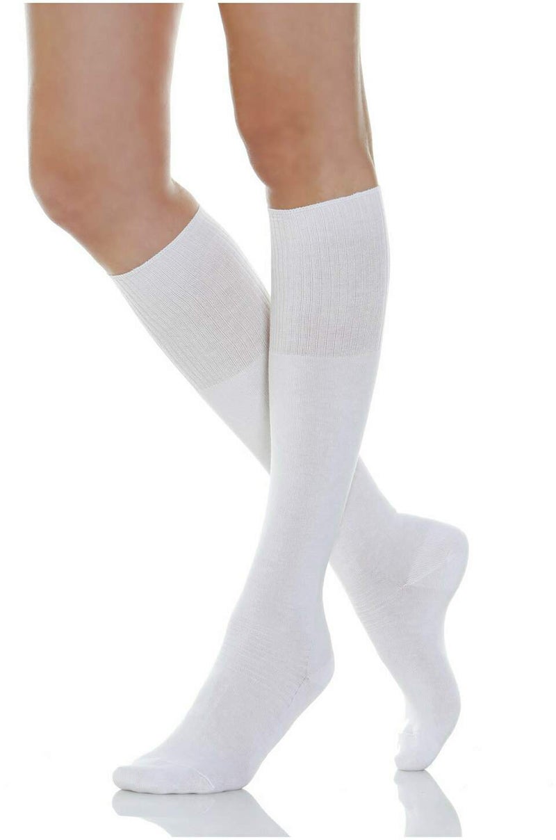 RelaxSan Diabetic Strümpfe mit Crabyonfasern 1 Paar Weiß Größe 39-41