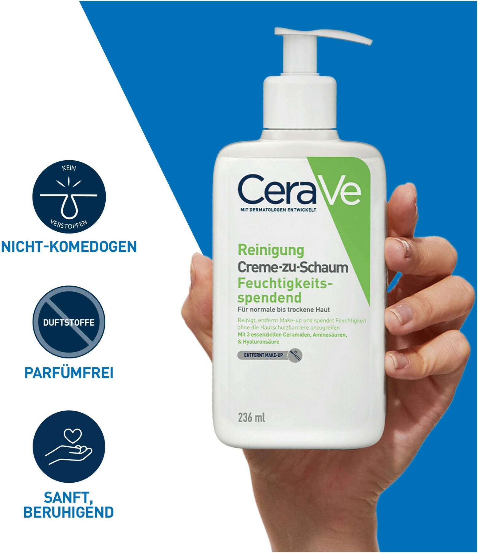 CeraVe Creme-zu-Schaum Reinigung 236 ml