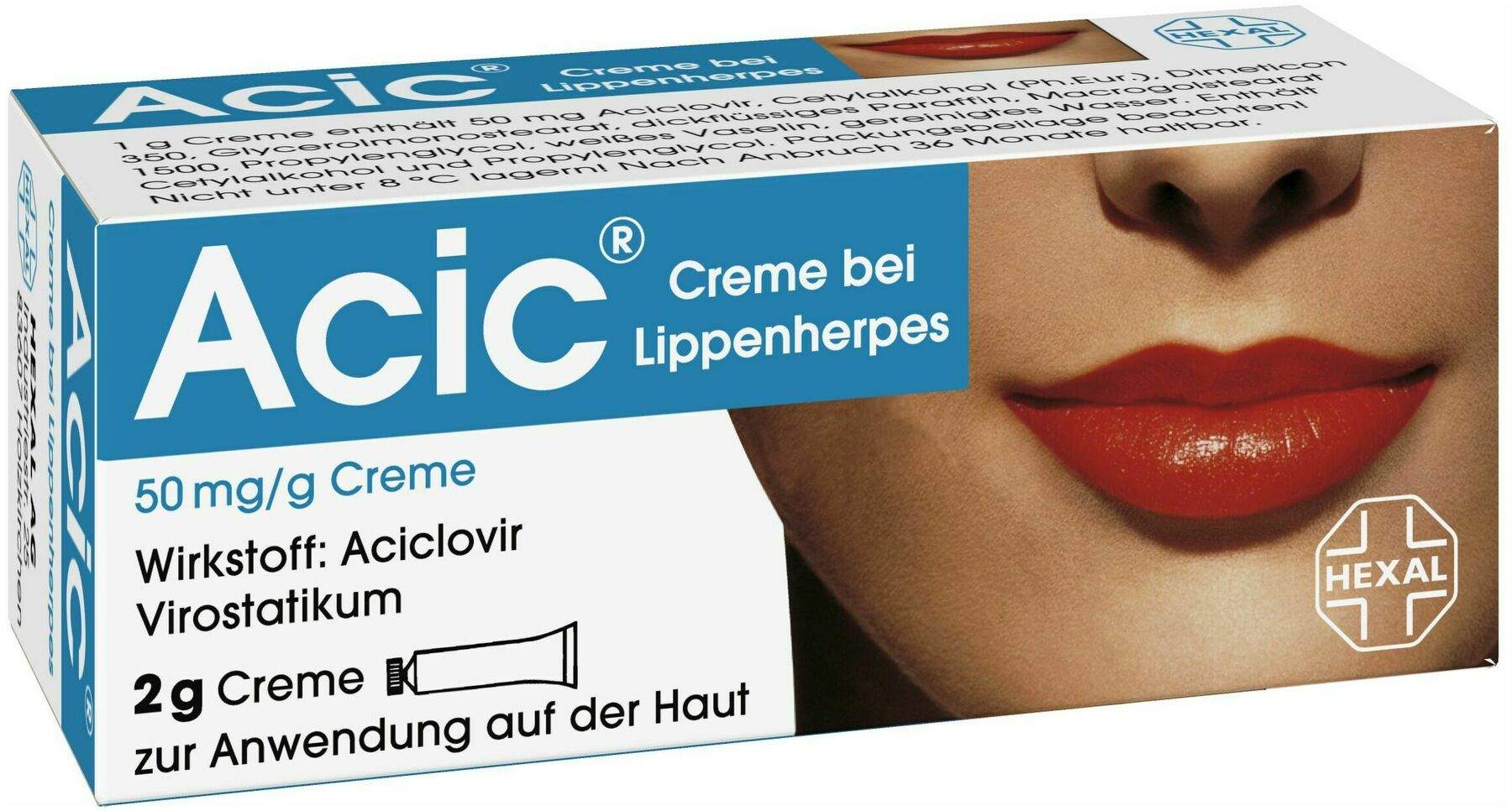 Acic Creme bei Lippenherpes 2 g