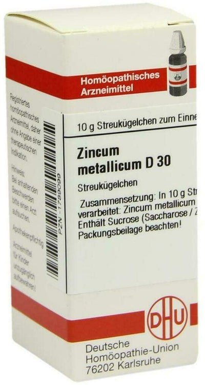 Dhu Zincum Metallicum D30 10 G Globuli