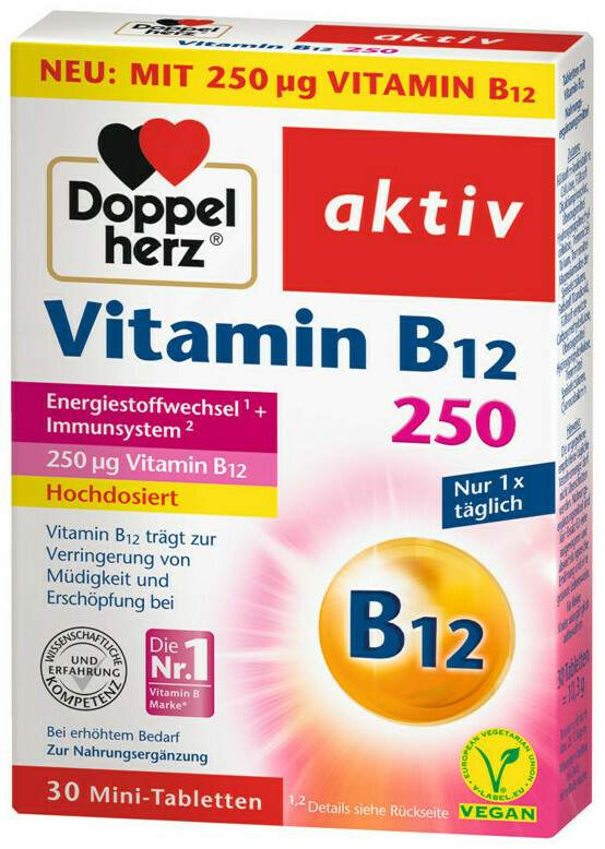 Doppelherz aktiv Vitamin B12 250 µg 30 Tabletten