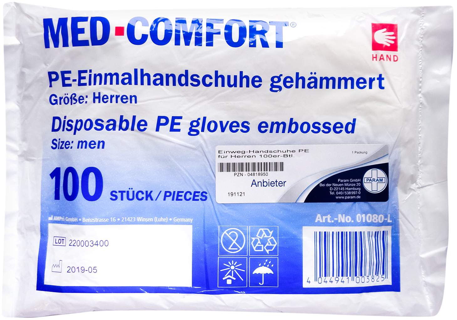 Handschuhe Einmal Für Herren Beutel