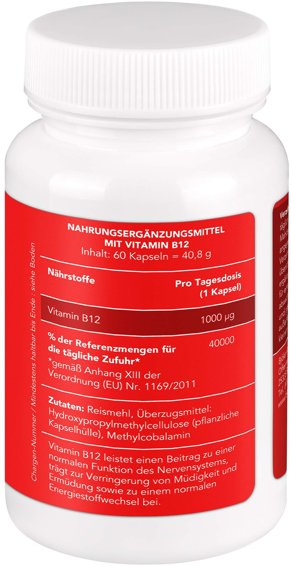 Vitamin B12 Vegan 1000 µg 60 Kapseln