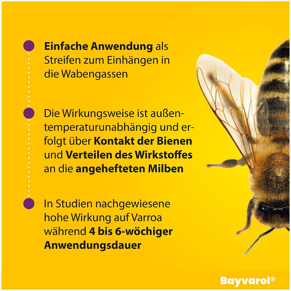 Bayvarol 3,6 mg Streifen für Honigbienen 5 x 4 Strips