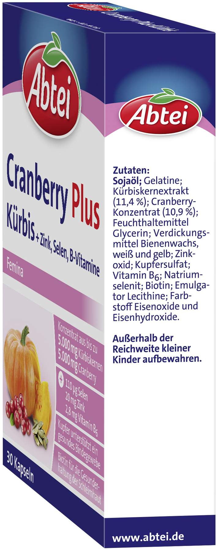 Abtei Kürbis Plus Cranberry 30 Kapseln