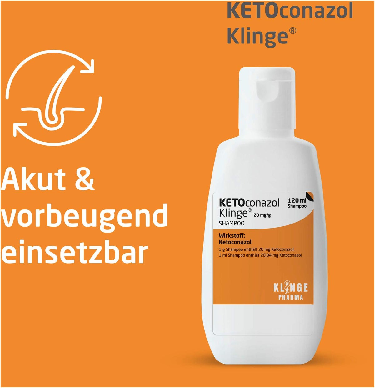 Ketoconazol Klinge 20 mg pro g Shampoo 120 ml