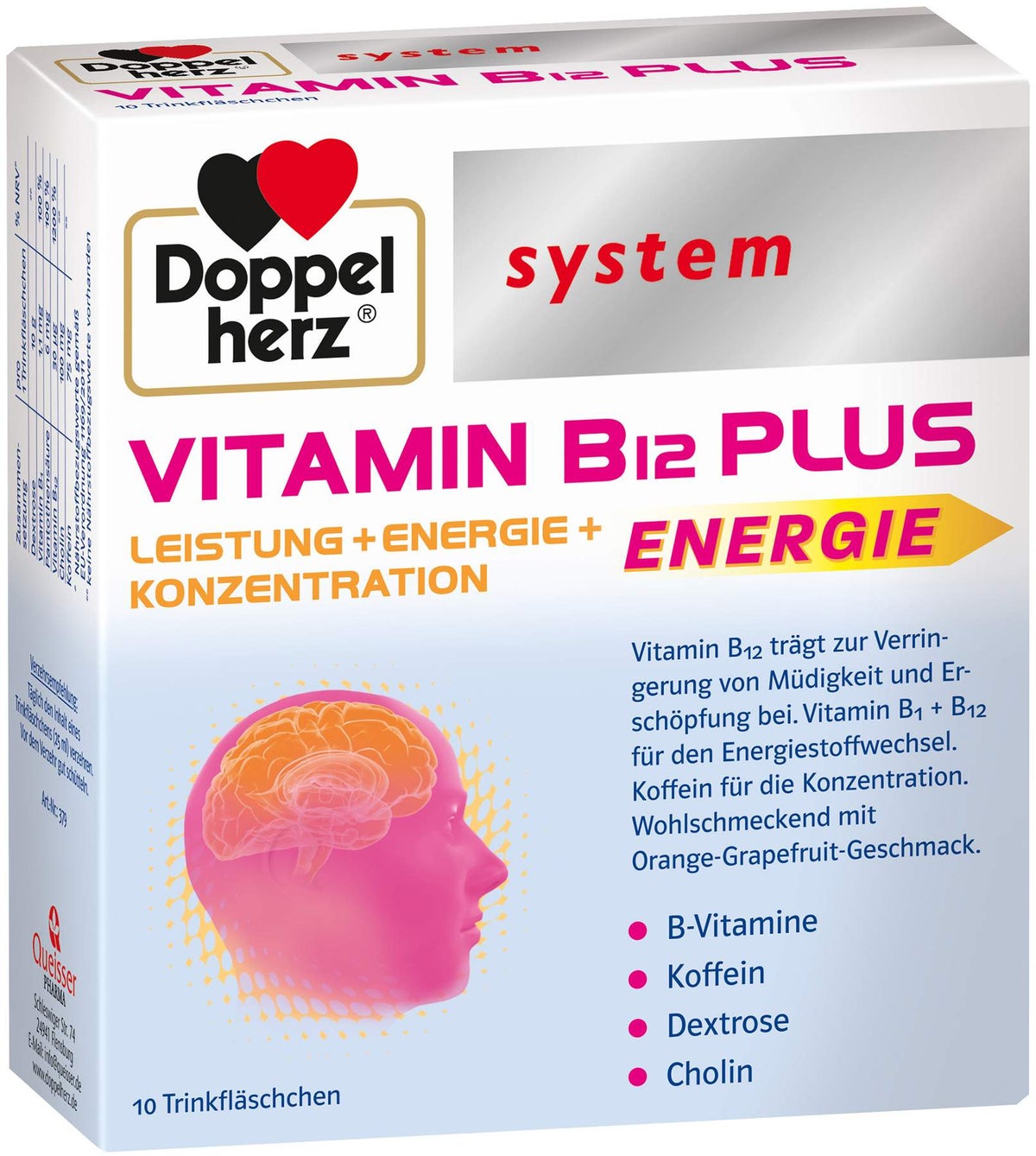 Doppelherz System Vitamin B12 Plus Trinkampullen 10 X 25 ml