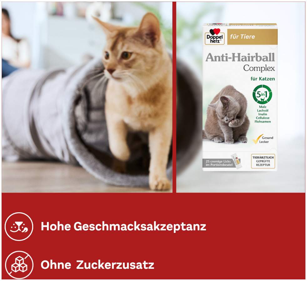 Doppelherz Anti-Hairball Complex für Katzen 25 Licks