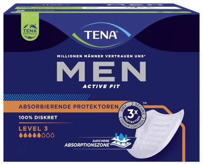 Tena Men Active Fit Level 3 Inkontinenzeinlagen 6 X 16 Stück