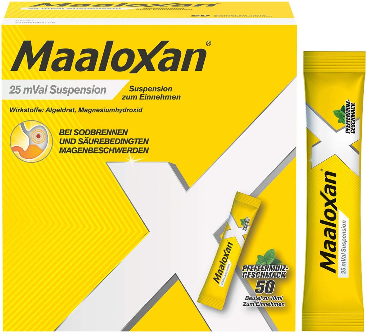 Maaloxan 25 mVal Suspension 50 X 10 ml Suspension