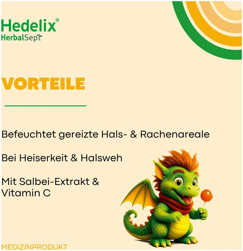 Hedelix HerbalSept Hals Lutscher Kids 6 Stück