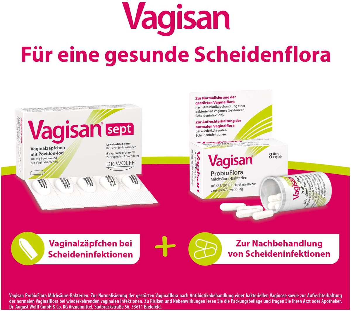 Vagisan Sept Vaginalzäpfchen Mit Povidon-Iod 5 Stück