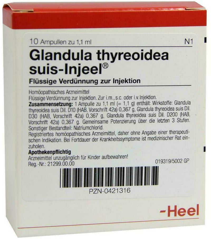Glandula Thyreoidea Suis Injeele 1,1 ml Flüssige Verdünnung