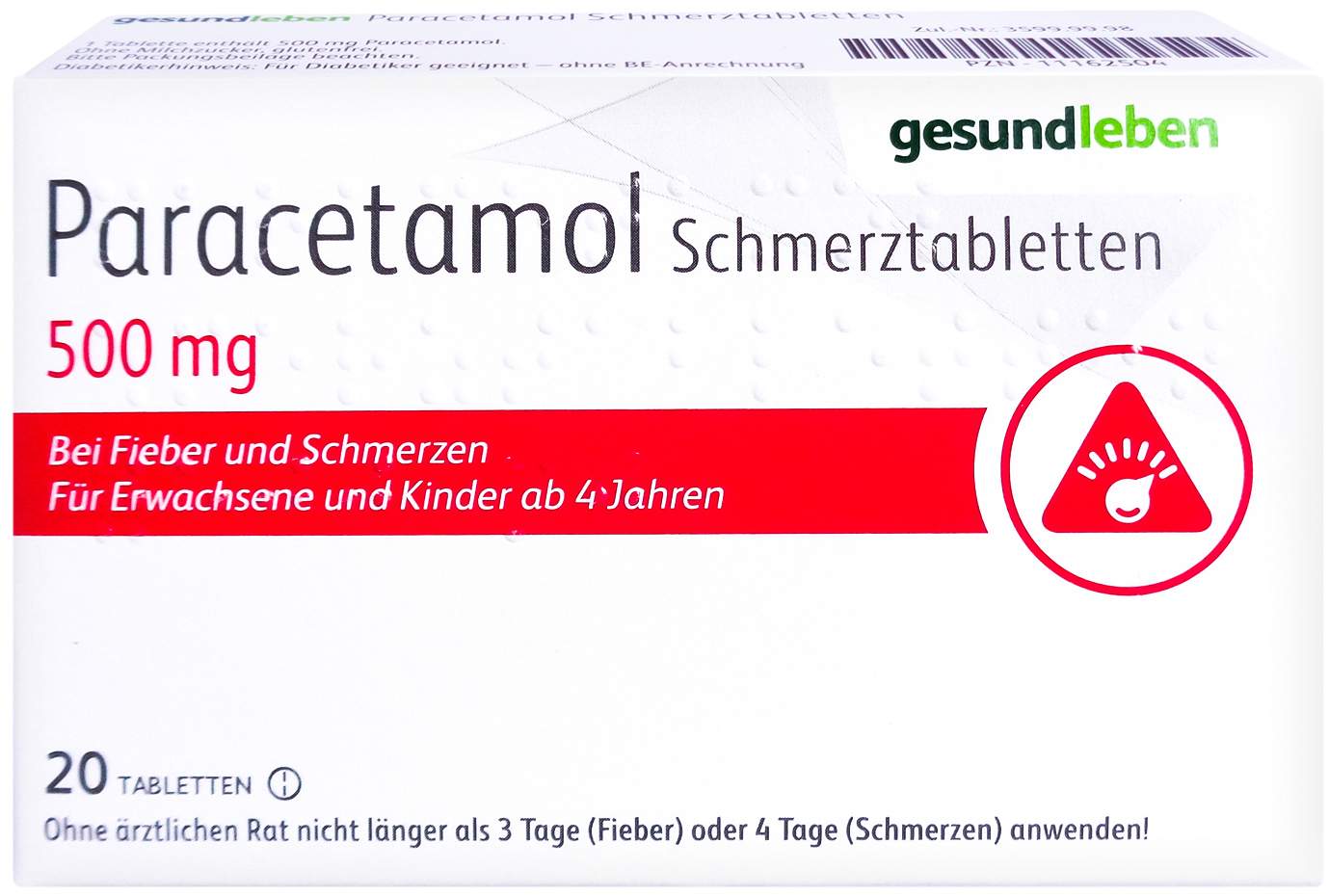 Paracetamol Schmerztabletten