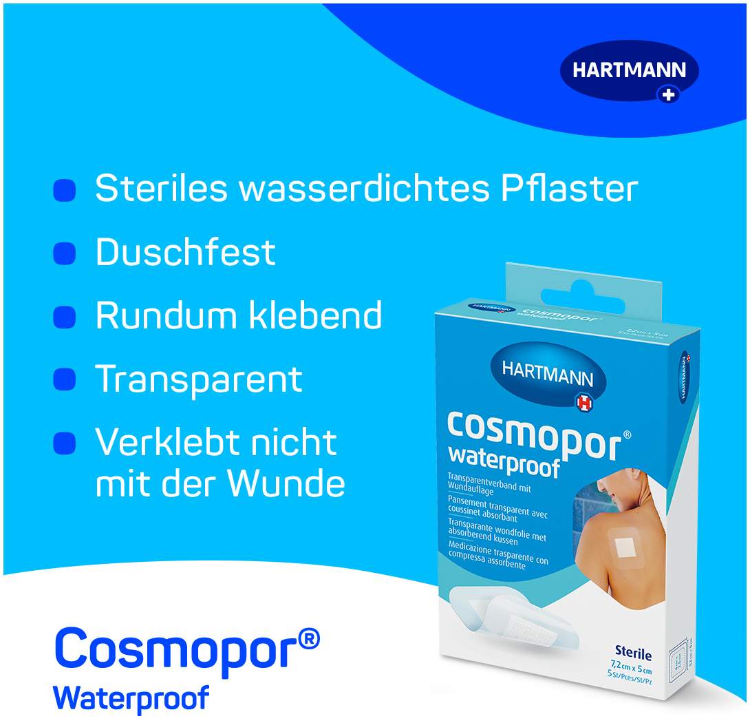 Cosmopor Waterproof 5 Pflaster 7,2 cm X 5 cm
