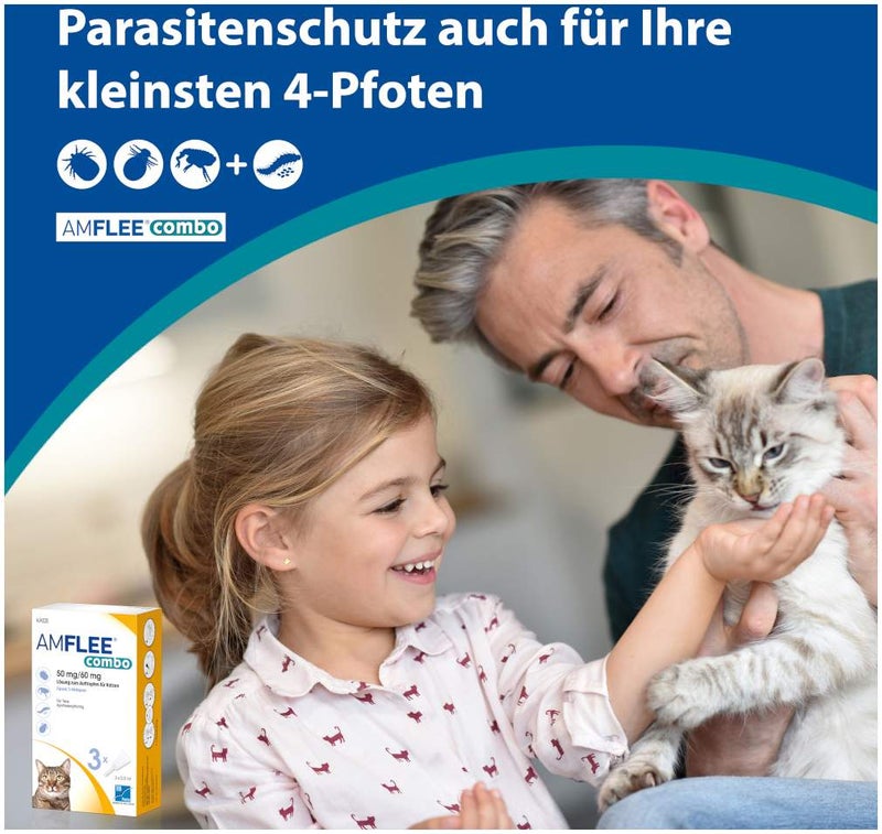Amflee Combo 50 mg - 60 mg Spot-On Lösung Für Katzen 3 Stück