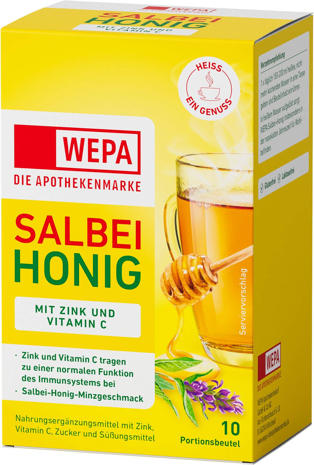 WEPA Salbei + Honig + Vitamin C +zink 10 X 10 Pulver