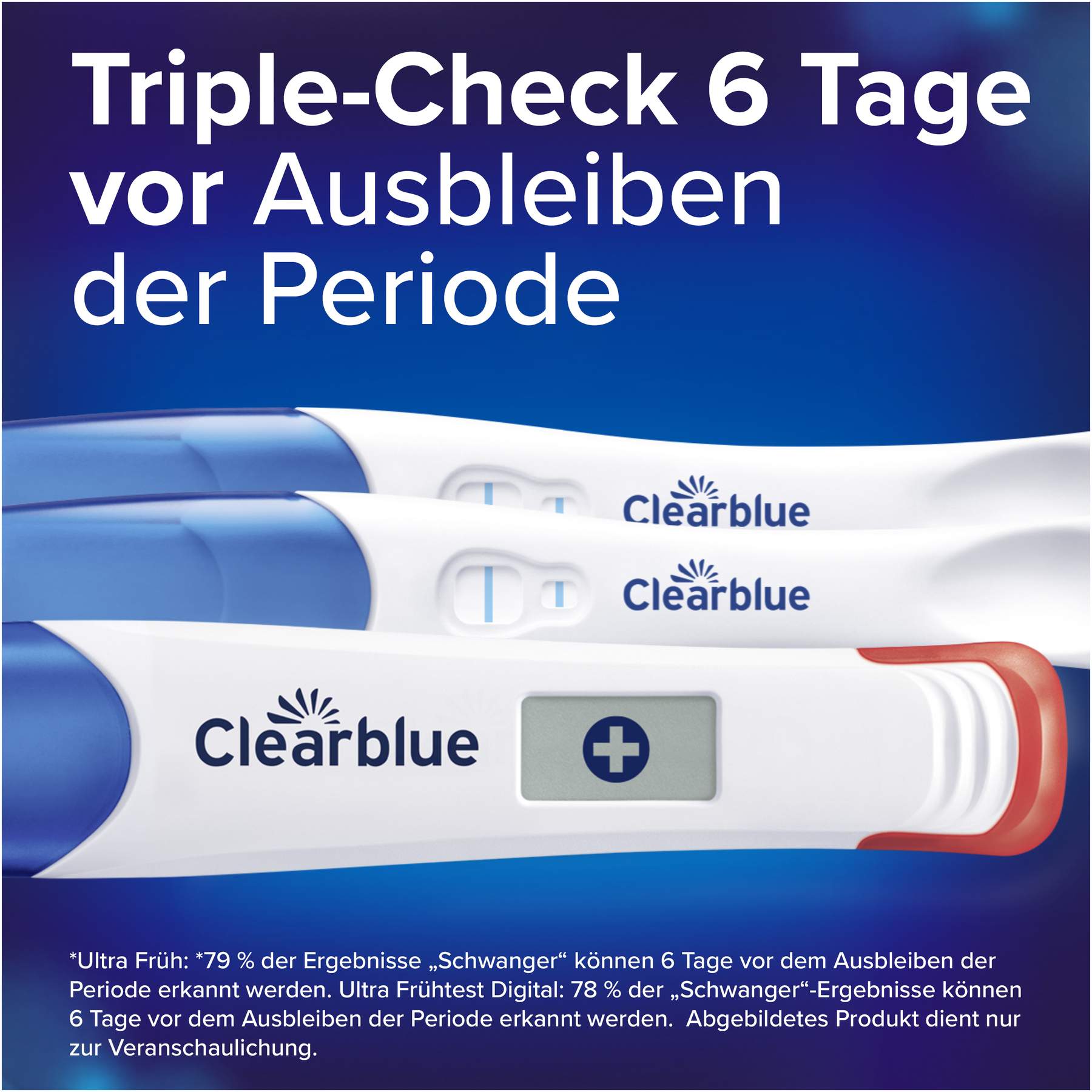Clearblue Schwangerschaftstest Triple Check Ultra Früh 3er Set