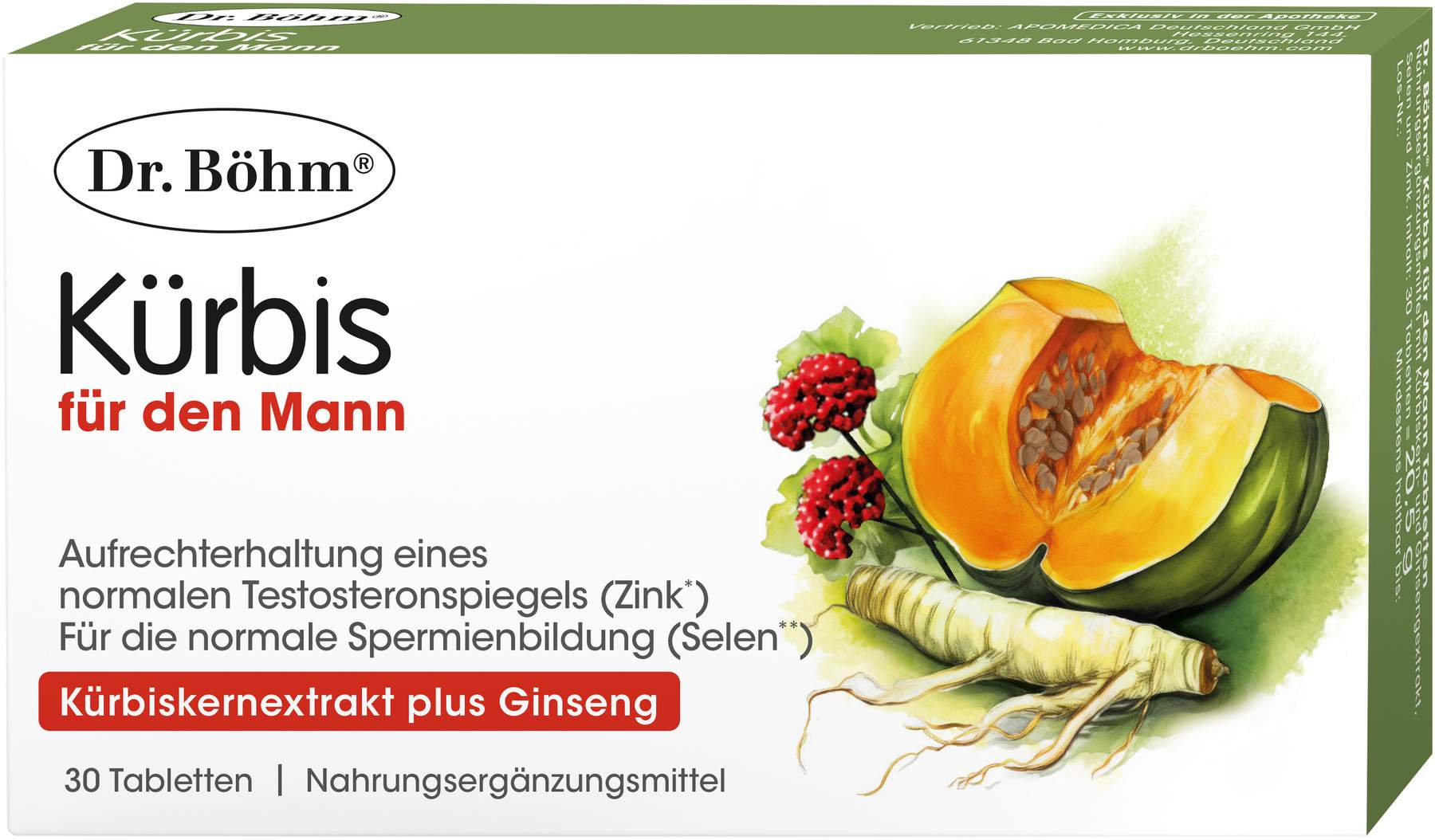 Dr. Böhm Kürbis Für den Mann 30 Tabletten