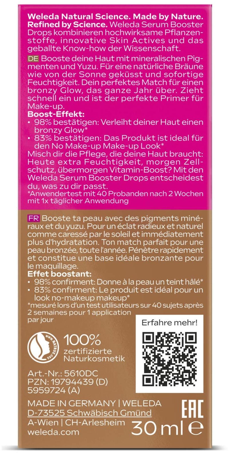 Weleda Sunkissed bronzing Serum Drops 30 ml