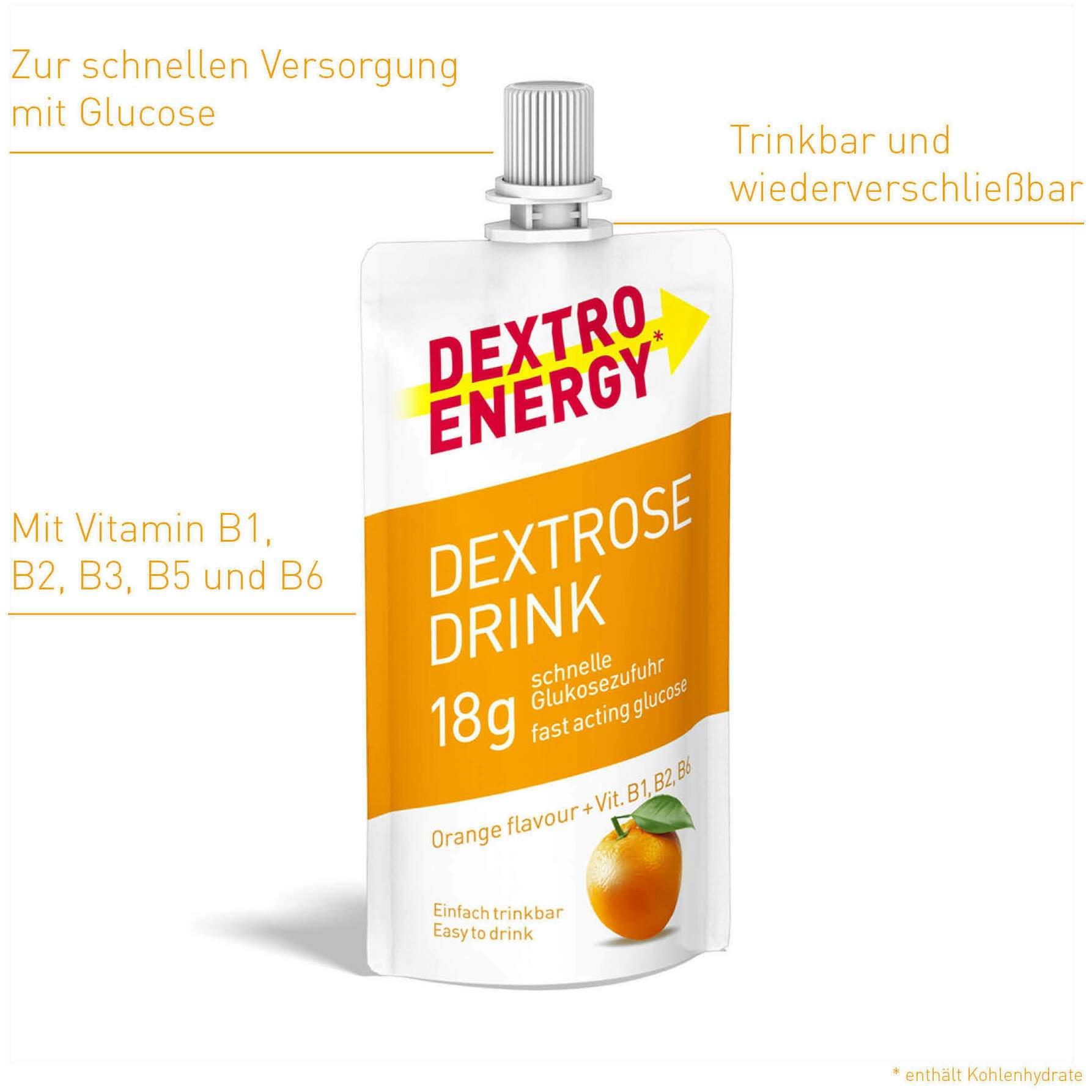 Dextro Energy Dextrose Drink Orange 50 ml