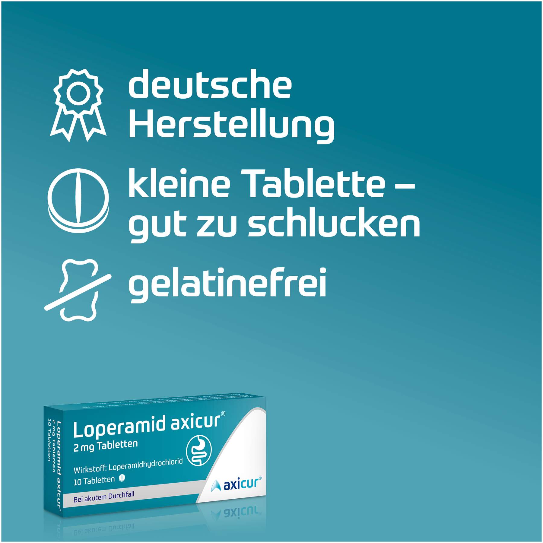 Loperamid Axicur 2 mg 10 Tabletten