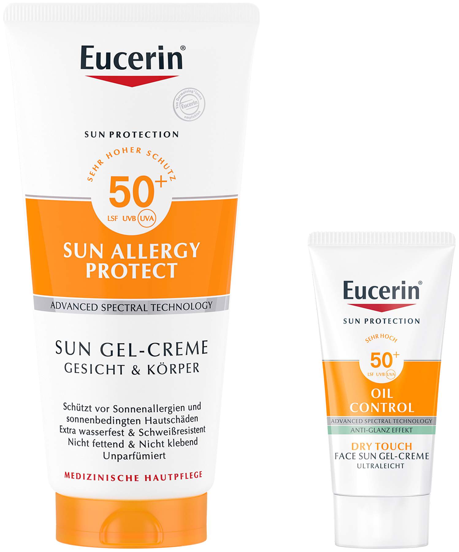 Eucerin Sun Allergy Protect Sun Gel-Creme LSF 50+ 200 ml + gratis Eucerin Sun-Gel Creme Oil Control 20 ml