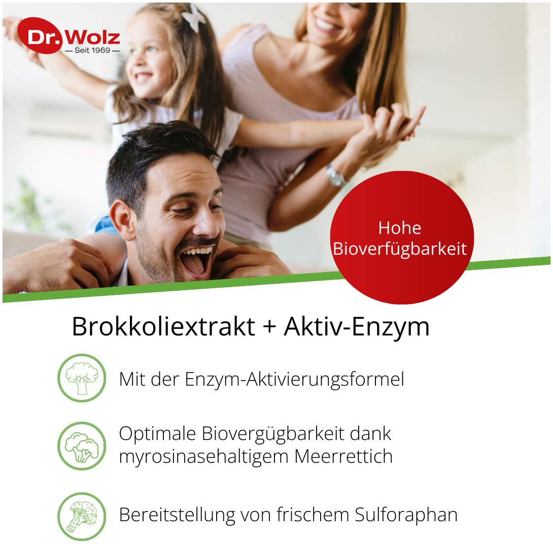 Brokkoli Extrakt + Aktiv-Enzym Dr. Wolz 60 Msr. Kapseln