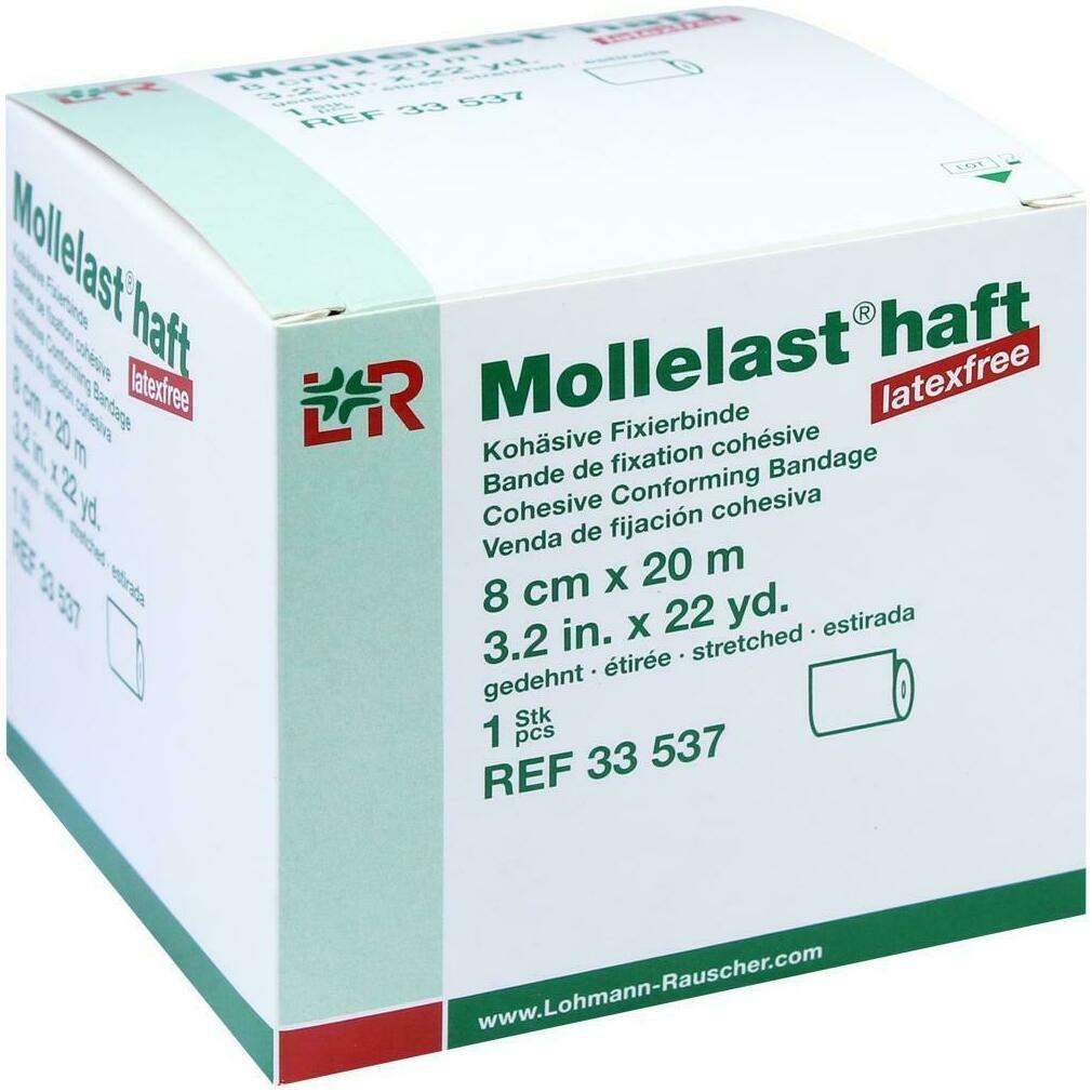 Mollelast Haft Binden Latexfrei 8 cm X 20 M 1 Binde