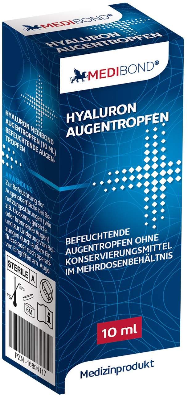 Hyaluron Augentropfen Medibond 10 ml