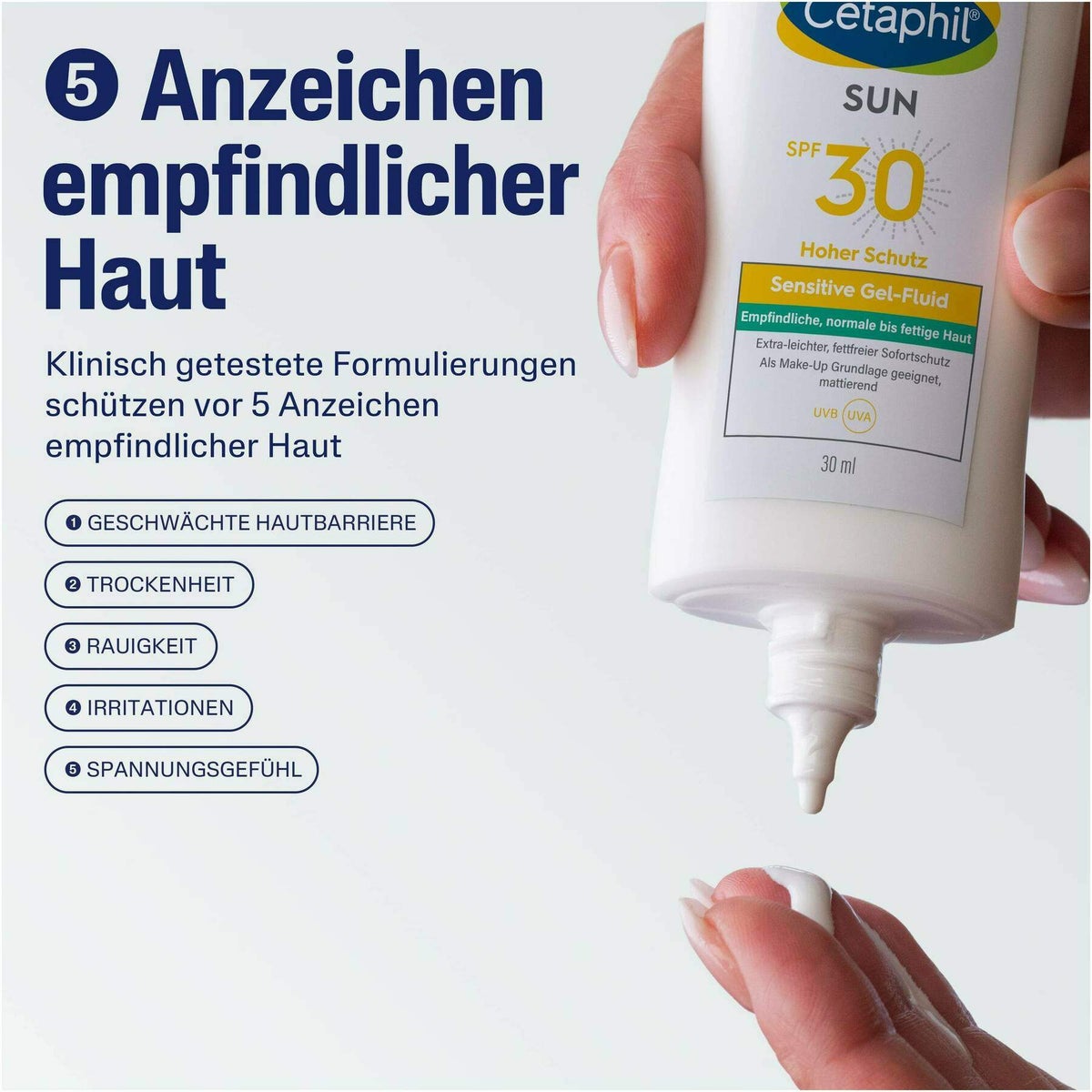 Cetaphil Sun Daylong SPF 30 Sensitive Gel - Fluid Gesicht 30 ml