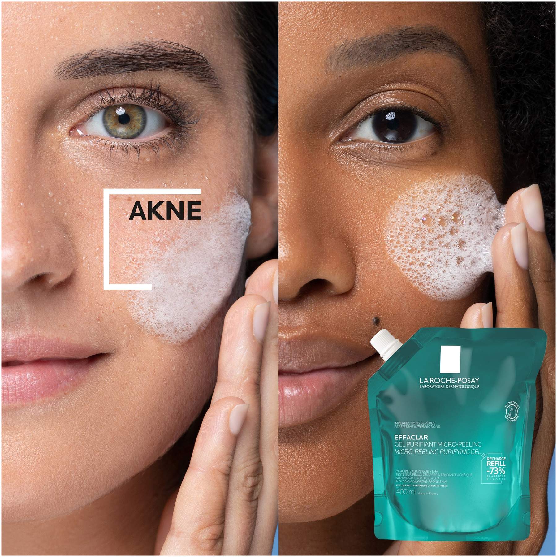 La Roche Posay Effaclar Mikro-Peeling Reinigungsgel Nachfüllpack 400 ml