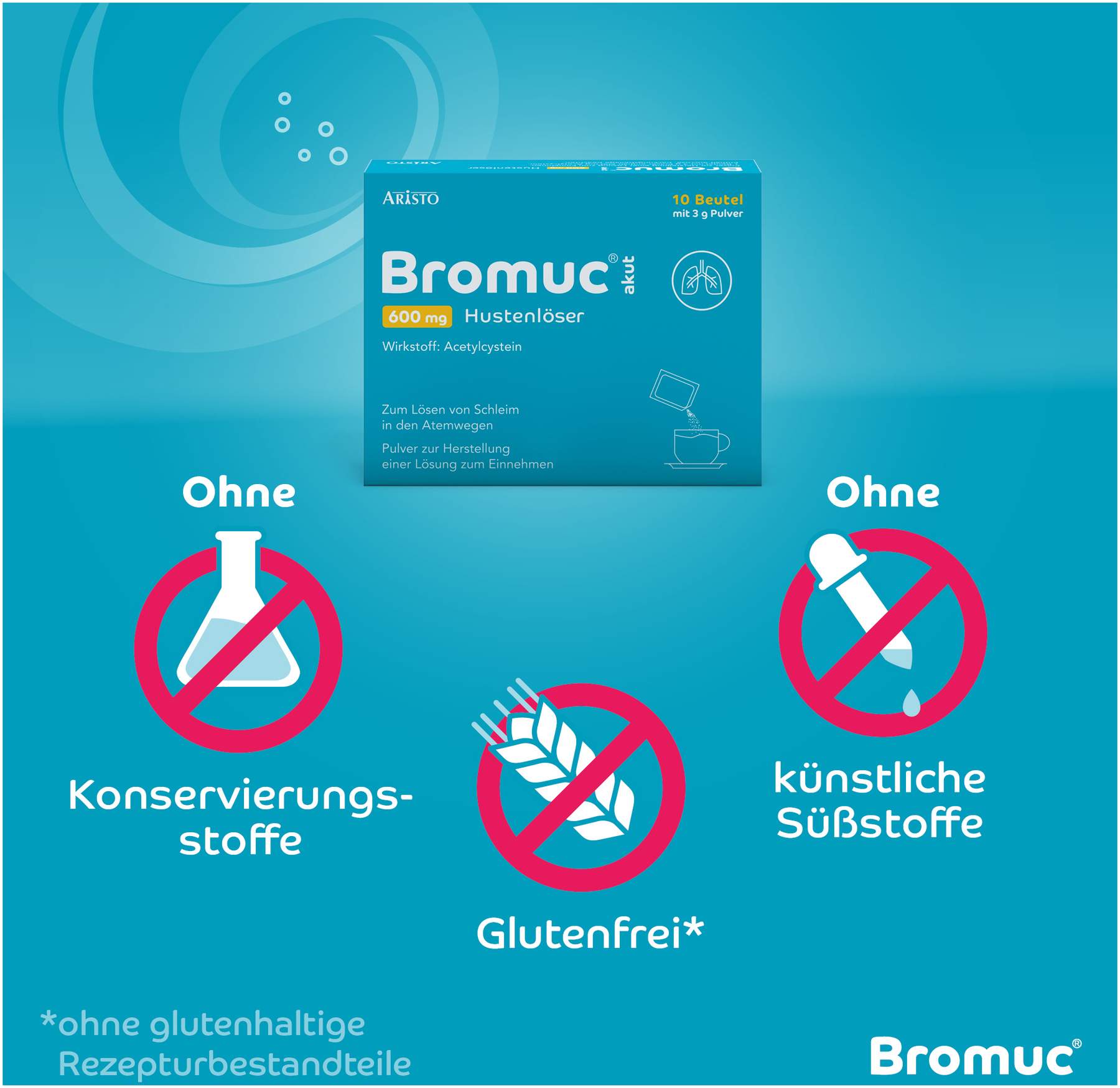 Bromuc Akut 600 mg Hustenlöser 10 Beutel