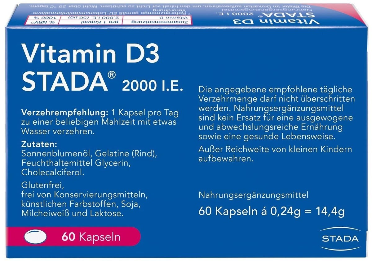 Vitamin D3 Stada 2000 I.E. 60 Kapseln