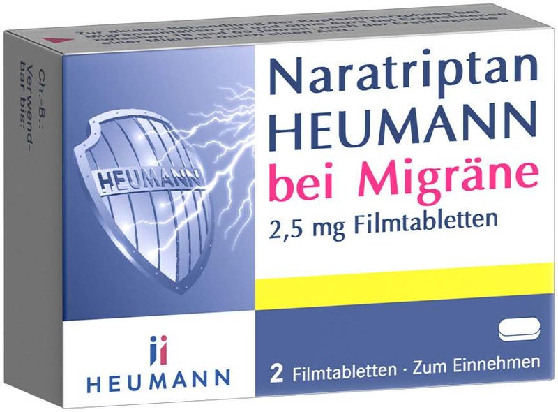 Naratriptan Heumann bei Migräne 2,5 mg 2 Filmtabletten