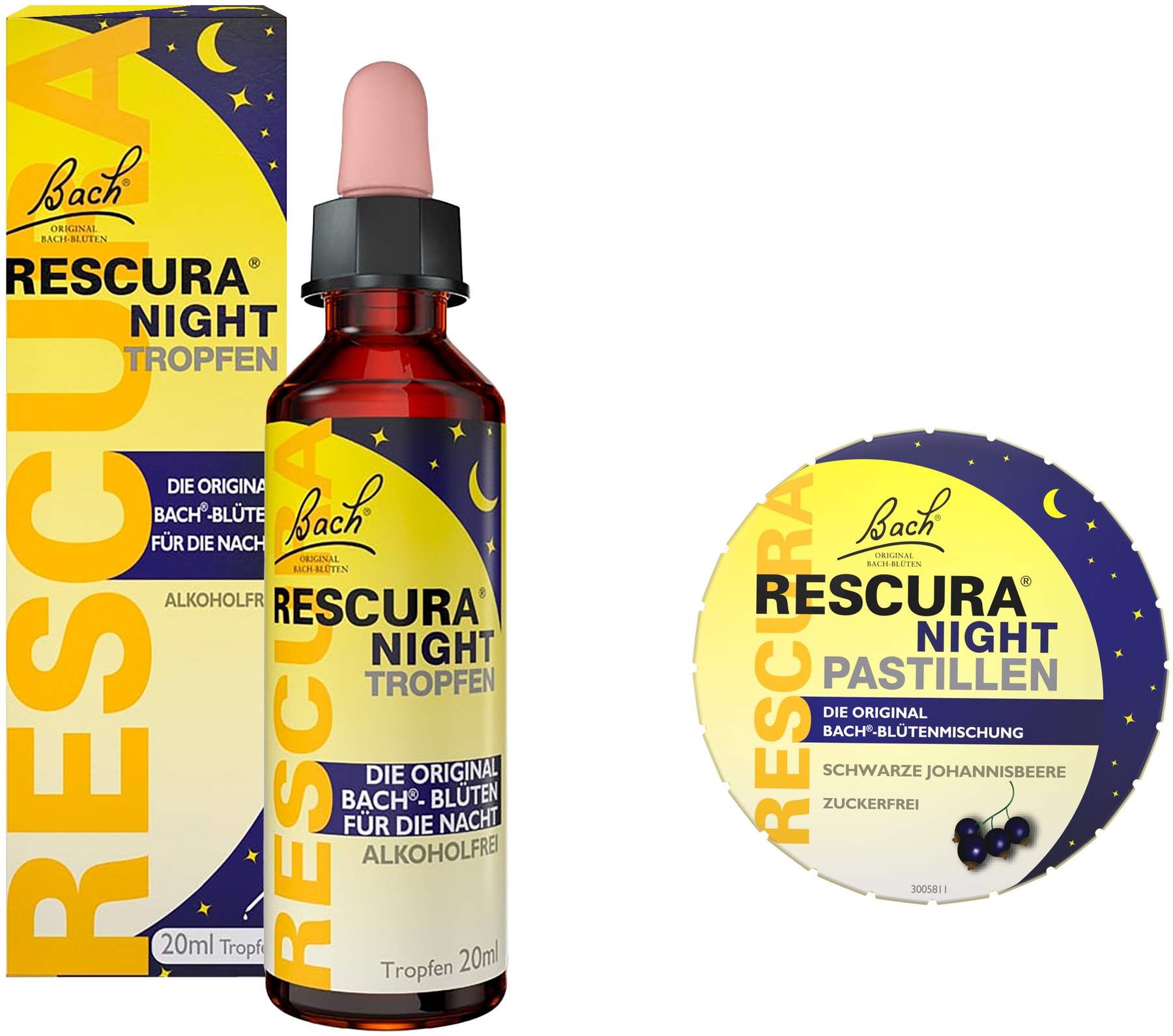 Bach Original Rescura Night alkoholfrei 20 ml Tropfen + gratis Bach Original Rescura Night 50 g