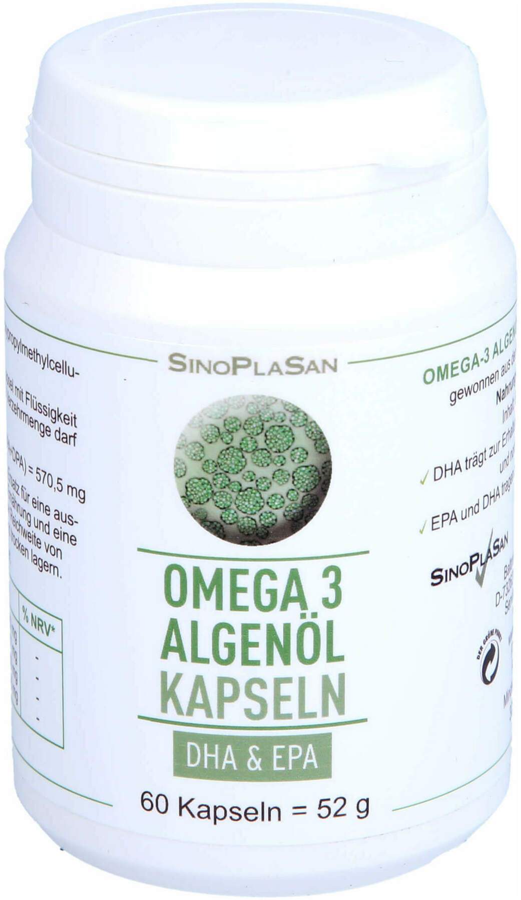 Omega-3 Algenöl Dha+epa 60 Kapseln