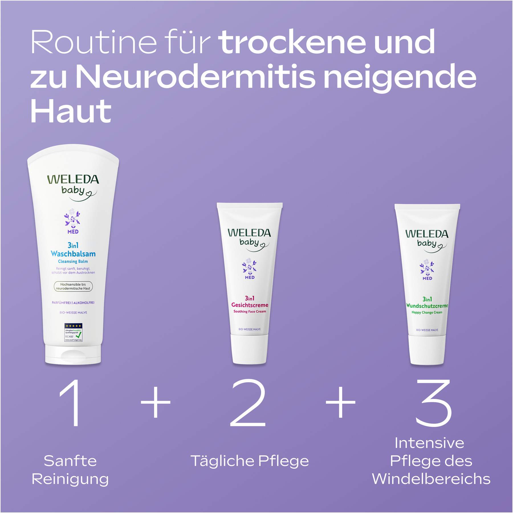 Weleda Baby 3 in 1 Wundschutzcreme weiße Malve 75 g Creme