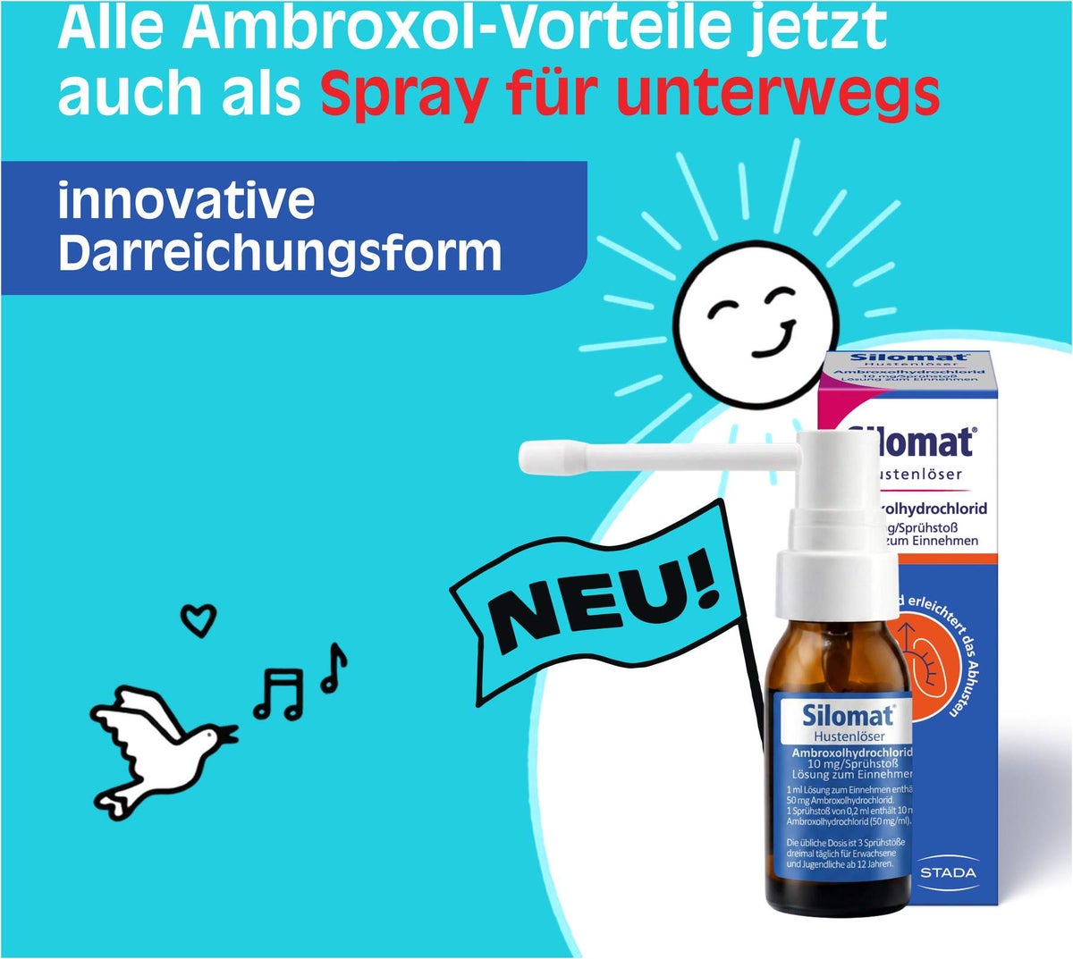 Silomat 10 mg Hustenlöser Spray mit Ambroxolhydrochlorid