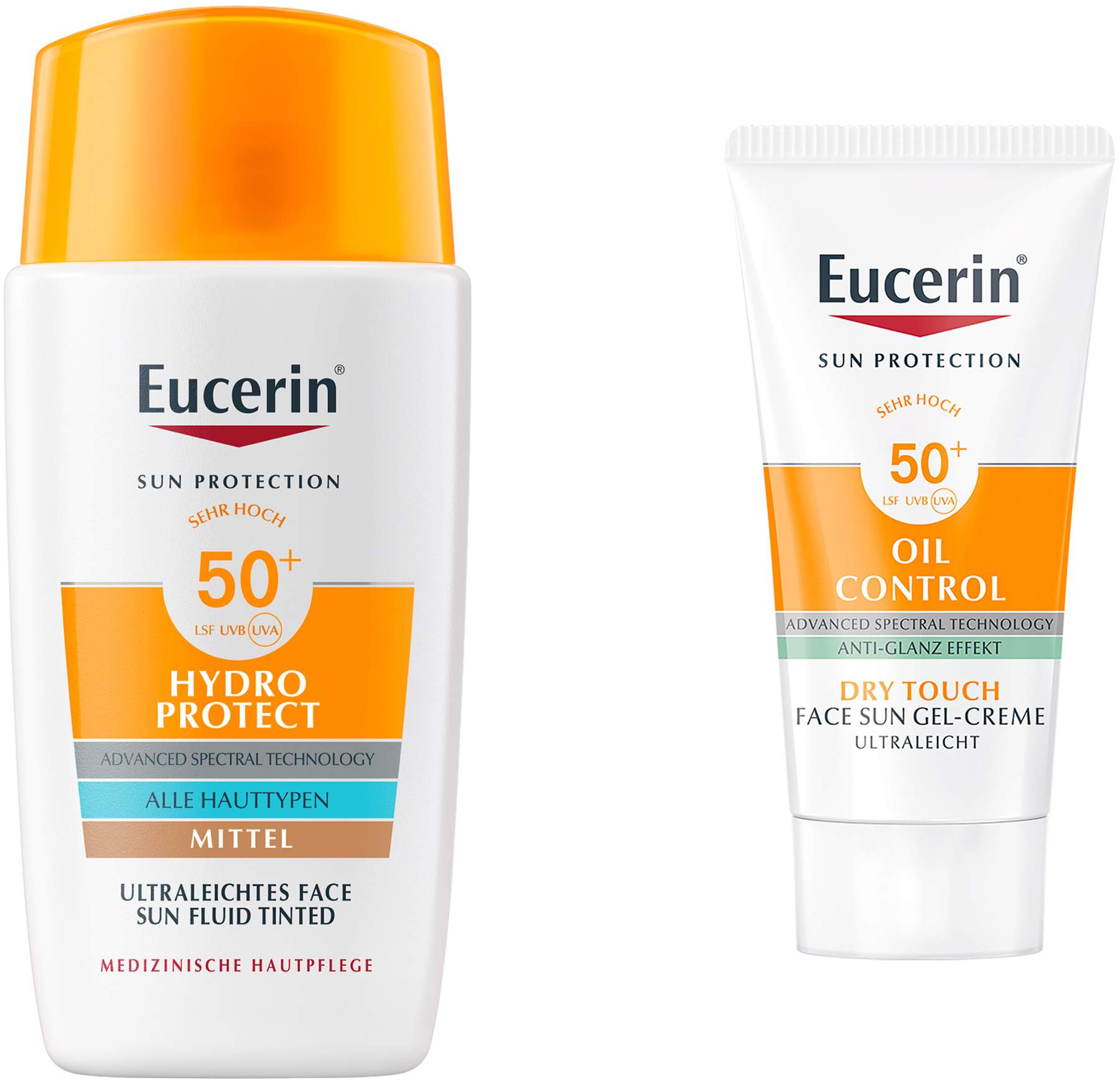 Eucerin Sun Hydro Protect Tinted mittel 50 ml + gratis Sun Gel-Creme Oil Control 20 ml