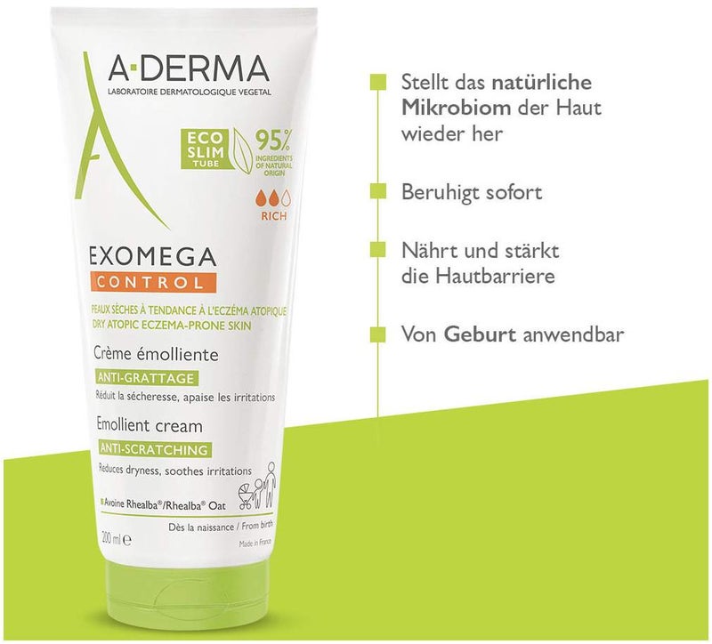 A-Derma Exomega Control Creme rückfettend 200 ml