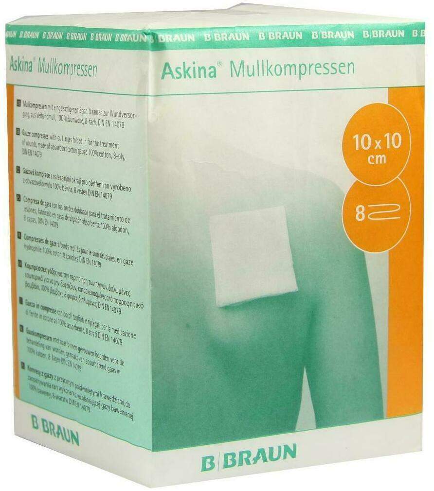 Askina Mullkompressen 10x10cm Unsteril