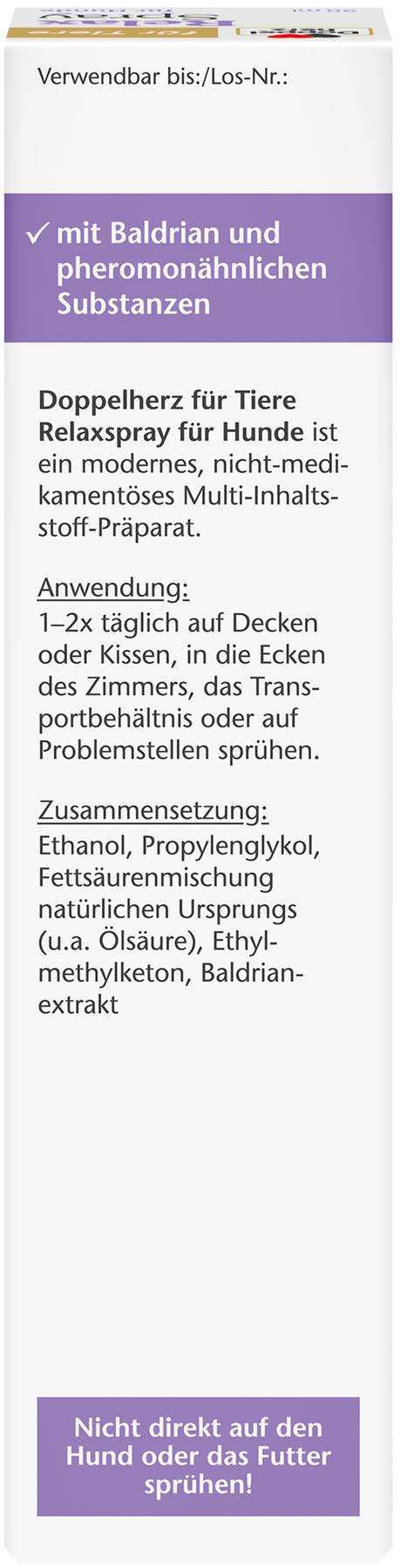 Doppelherz Für Tiere Relaxspray Für Hunde 90 ml